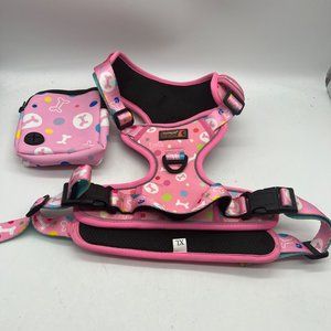 No Pull Dog Harness With Pouch XL Pink Midepot Adjustable NWOT